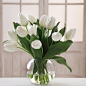 Have to have it. Jane Seymour White Tulip 15H in. Bubble Bowl Silk Flower Arrangement $200