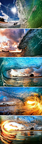 LoveLomo：波浪卷向热带海岸的震撼瞬间，这些图片都出自两位摄影师Nick Selway和pal CJ Kale。他们唯一需要的设备是标准的照相机—但是得有防水箱，这样他们就不必为了他们追求的艺术而牺牲他们的照相机。