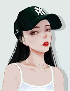 青蛙树采集到美女·插画