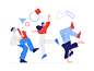 Clip Style: Success Illustration dance app design shapes geometry people character user experience vector ui web design interface illustration illustrator design tools digital art ux vector art flat design illustration graphic design design