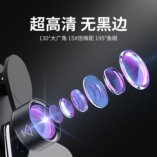 高清手机镜头单反广角微距鱼眼苹果通用长焦...