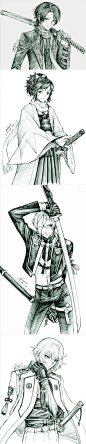 #刀剑乱舞# 整理了一下日本漫画家上田宏画的刀剑男士们！高产太太简直是圈内瑰宝！超好看啊啊啊啊[憧憬] ​​​​