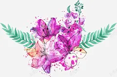 水彩百合花 花卉 花朵 贺卡 元素 免抠png 设计图片 免费下载 页面网页 平面电商 创意素材