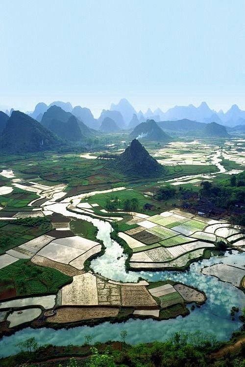 Terraces at Guilin, ...