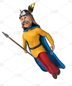 高卢乐趣- 3D插图