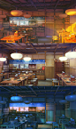 Restaurant interior sunset version - 来源：Arseniy Chebynkin