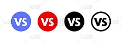 VS VS图标设置。战争游戏。最后的战斗。向量EPS 10。在白色背景上隔离