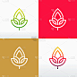 set fresh nature leaf logo environment logo