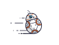 BB-8 : Can't help it! Had to join the unrelenting BB-8 illustrations bc I saw it and it was amazing!!

It is actually part of a bigger Star Wars illustration to come later... Now stop working and go see T...
