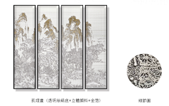 高级灰艺术品采集到丝绢底肌理画