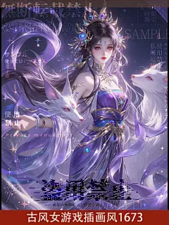 古风女游戏插画风1673