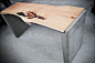 Live edge Locust wood office desk on concrete legs by BoisDesign, $2495.00