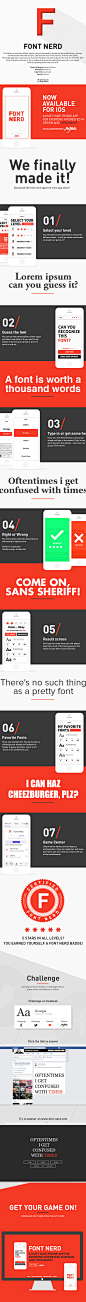 Font Nerd for iOS on Behance