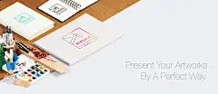 大气绚丽信封品牌VI样机