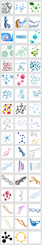 生物基因化学医疗科技元素png海报素材