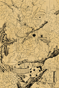 金龙奖初体验-小万历险记首发全套无水印含线稿插画商业插画大沥梁海强 - 原创作品 -  
