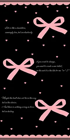 原创壁纸｜蝴蝶结和小熊&amp; - 小红书