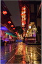 雨后成都锦里古街夜景摄影图片-众图网