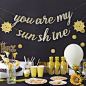 Compre Usted Es Mi Sol Abanicos De Papel Amarillo Decoración Del Girasol DIY Pom Poms Cumpleaños Hincha Del Brillo Del Oro Banner Decoración T200827 A 116,97 € Del Mingjing02 | DHgate.Com : Compre 36pcs usted es mi sol abanicos de papel amarillo decoració