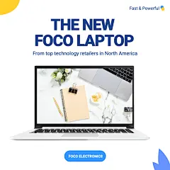 New Laptop from Top Technology Retailers Promotion Ecommerce Product Image