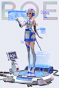 3D Character design  concept art digital IP 卡通形象 品牌形象 屏幕 科幻 角色设计