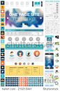 One Page Website Design Template with UI Elements kit and Flat Design Concept Icons. Mobile Phones and Tablet PC Designs. Set of Forms, Dividers, Borders and Buttons. Business Style. 300+ Line Icons. 正版图片在线交易平台 - 海洛创意（HelloRF） - 站酷旗下品牌 - Shutterstock中国独家合