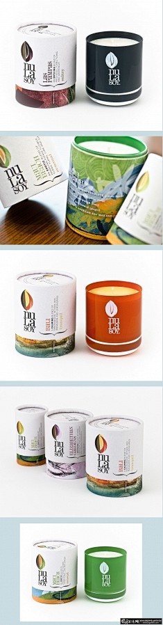 国外创意Nula大豆香味蜡烛罐子包装设计...