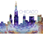 Chicago Skyline Galaxy Universe Fine Art Print
