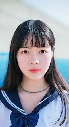 甜美少女日系天台写真iPhone6 Plus手机壁纸下载