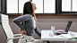 Free photo side view woman having a backache while working from home