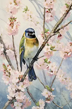AI数字艺术清明节小燕子插画