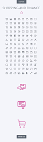 Shopping and Finance icon set on Behance