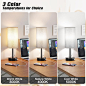 Grey Bedside Lamp for Bedroom Nightstand - Small Table Lamp with USB A + C Charg - Picture 2 of 9