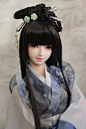 【火玥】BJD 古装假发造型盘发 展示（女）——悠•菀青-淘宝网