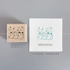 C03可爱卡通猫咪diy木质印章手帐手账学生文具相册日记贺卡片装饰-淘宝网