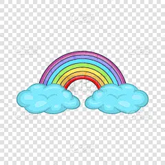 云,彩虹,图标,漫画,高雅,华丽的,天气,现代,春天,弯曲