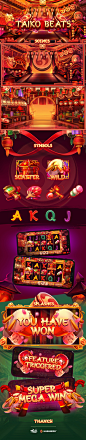 casino daruma drums gamedesign japanese onlinecasino slot slotgame taiko threetails