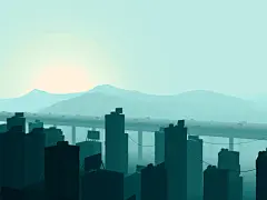 一组梦幻的动效插画作品。作者： Mathew Lucas