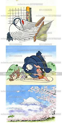 173张 传统日本风格插画图片 可爱儿童插画儿插和风卡通人物设定-淘宝网