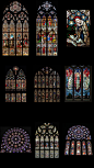 #图案# #欧美# #哥特# 哥特式教堂彩绘玻璃丨神话般的色彩