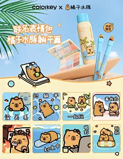 有这么可爱的橘子水豚表情包走进大家视线…_1_Colorkey珂拉琪_来自小红书网页版 (1)