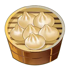 卡通手绘包子小笼包PNG