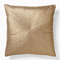 Embroidered Metallic Bull's-Eye Pillow Cover - Rose Gold #westelm: 