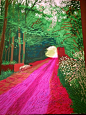 来自英国画家 大卫·霍克尼(David Hockney) 风光绘画作品一组。