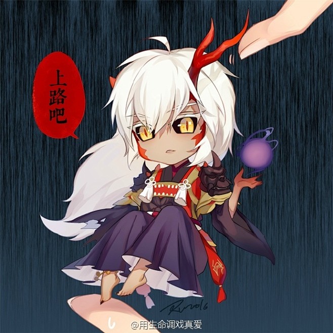 #阴阳师手游# 画完了，一个满足内心欲望...