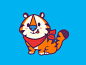 Tony The Tiger child baby kid cereal cartoon character happy fun smile illustration logo design cute tiger tony