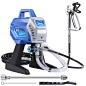 Gyfent X9 无气喷漆器，0.39GPM 家用室内喷漆器，650W 3000psi 无气喷涂机，低过喷，可调节压力和电机速度，适用于房屋喷漆 DIY 车库
