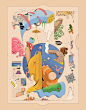 abstract freestyle Stream of Consciousness psychedelic colorful trippy