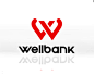 Wellbank网络银行 W字母 网络银行 红色 简洁 金融 WX字母 商标设计  图标 图形 标志 logo 国外 外国 国内 品牌 设计 创意 欣赏
