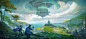Laputa, Sam Chon : Hello all. Here's a demo I did for a class at Otis College. 
Showed my process on integrating a Blender workflow into 2D environments, a mixture of photo-bashing and 3D for the thumbnails, then created some props to kit-bash with and sl